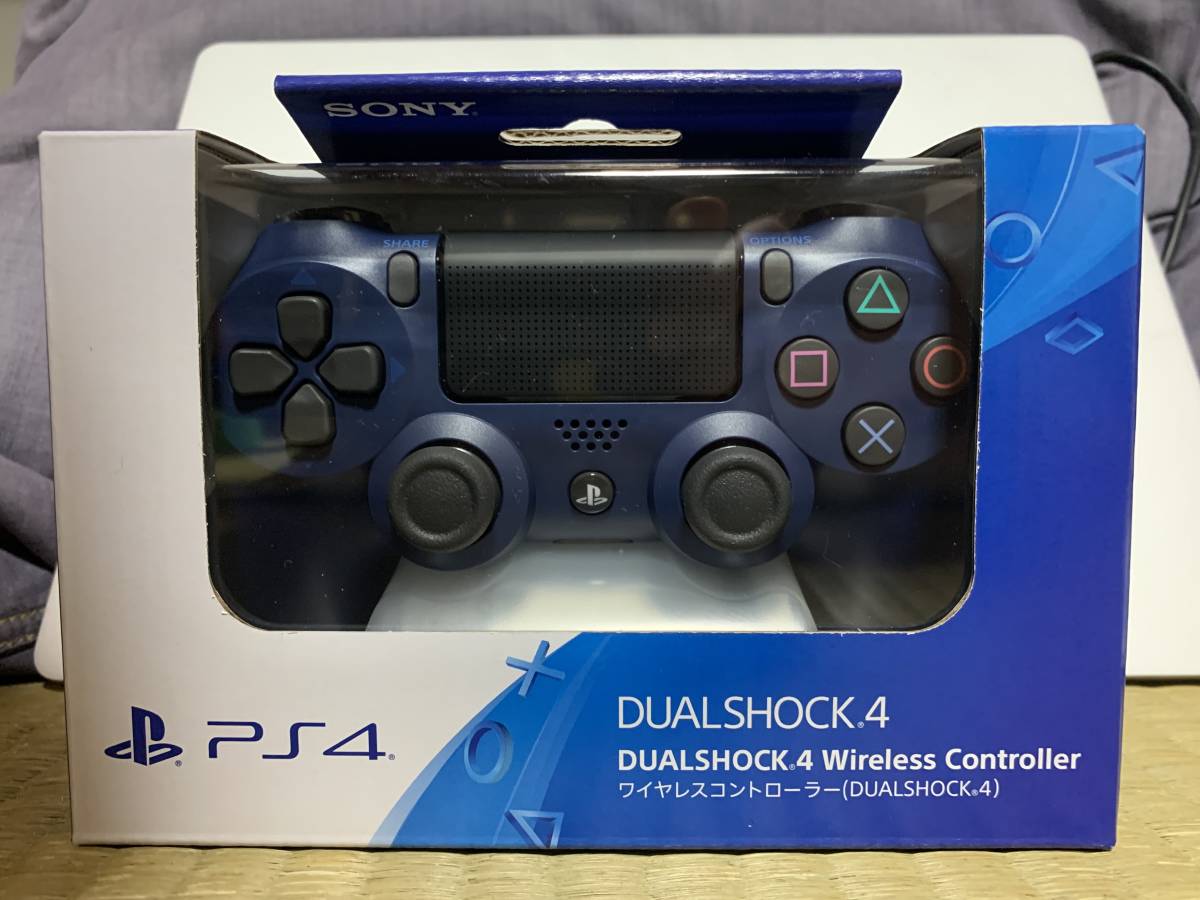 【新品未使用】PS4 DUALSHOCK4 wireless controller ミッドナイト ブルー　正規品　コントローラー　CUH-ZCT2J22