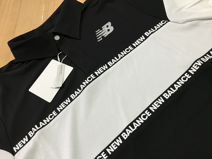  New Balance golf ニューバランス ゴルフ SPORT メッシュ 胸配色半袖共衿ポロシャツ 012-8168004 ブラック ４(シャツ)｜売買されたオークション情報、yahooの商品情報をアーカイブ公開 - オークファン シャツ