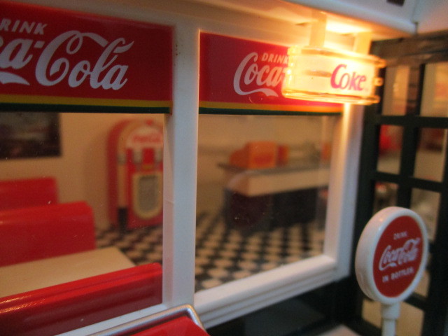 ♪コカ・コーラ DINER MINIATURE HOUSE ダイナーハウス ジオラマ 時計