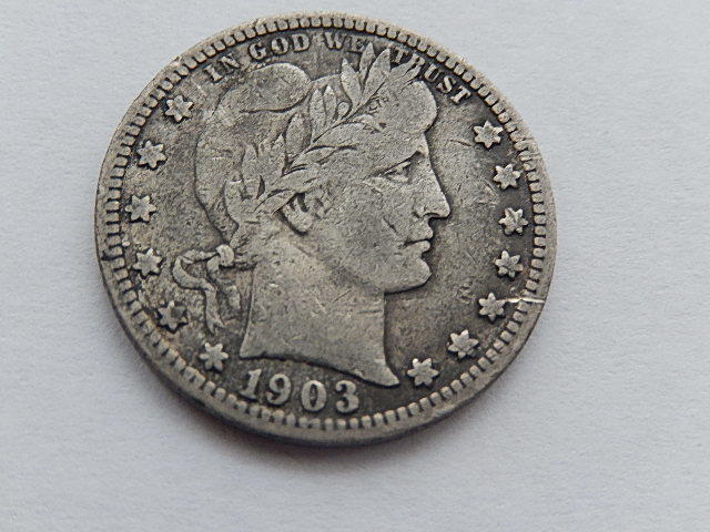 １９０３年　ハーバークォーターダラー　２５セント銀貨_1
