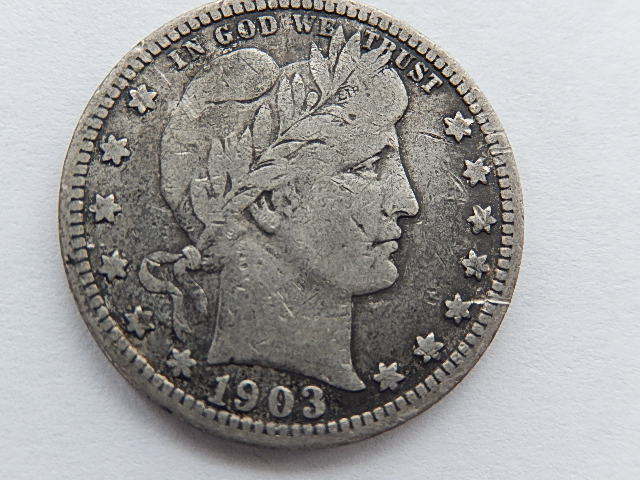 １９０３年　ハーバークォーターダラー　２５セント銀貨_2
