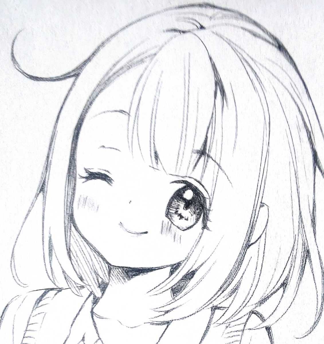 手描きイラスト オリジナル 女の子 女子高生 ラフ画 手描きイラスト 売買されたオークション情報 Yahooの商品情報をアーカイブ公開 オークファン Aucfan Com