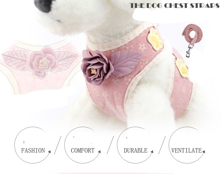 Mサイズ　犬用　ハーネスとリードのセット_4