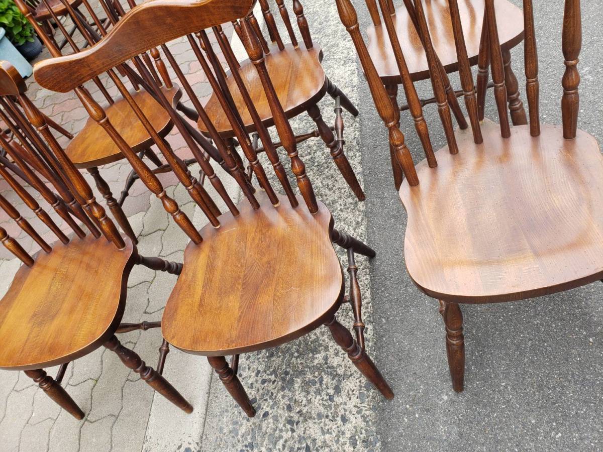 1889 7脚セット Kかしわ 飛騨の家具 柏木工 ダイニングチェア 椅子