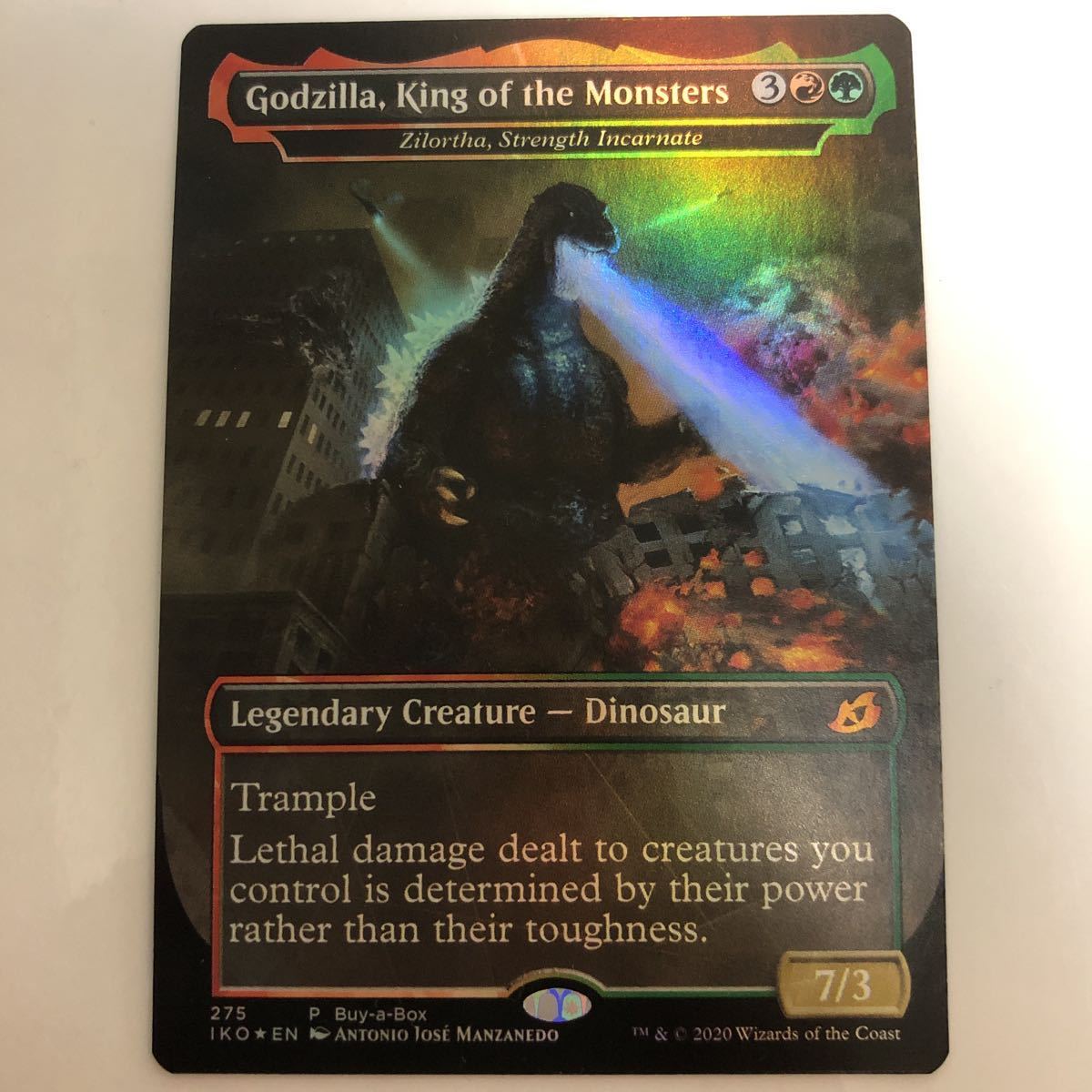  MTG/マジック/英語/IKO/275/怪獣王 ゴジラ/P/Foil/Buy-a-Box/c(金、マルチカラー)｜売買されたオークション情報、yahooの商品情報をアーカイブ公開 - オークファン Foilカード