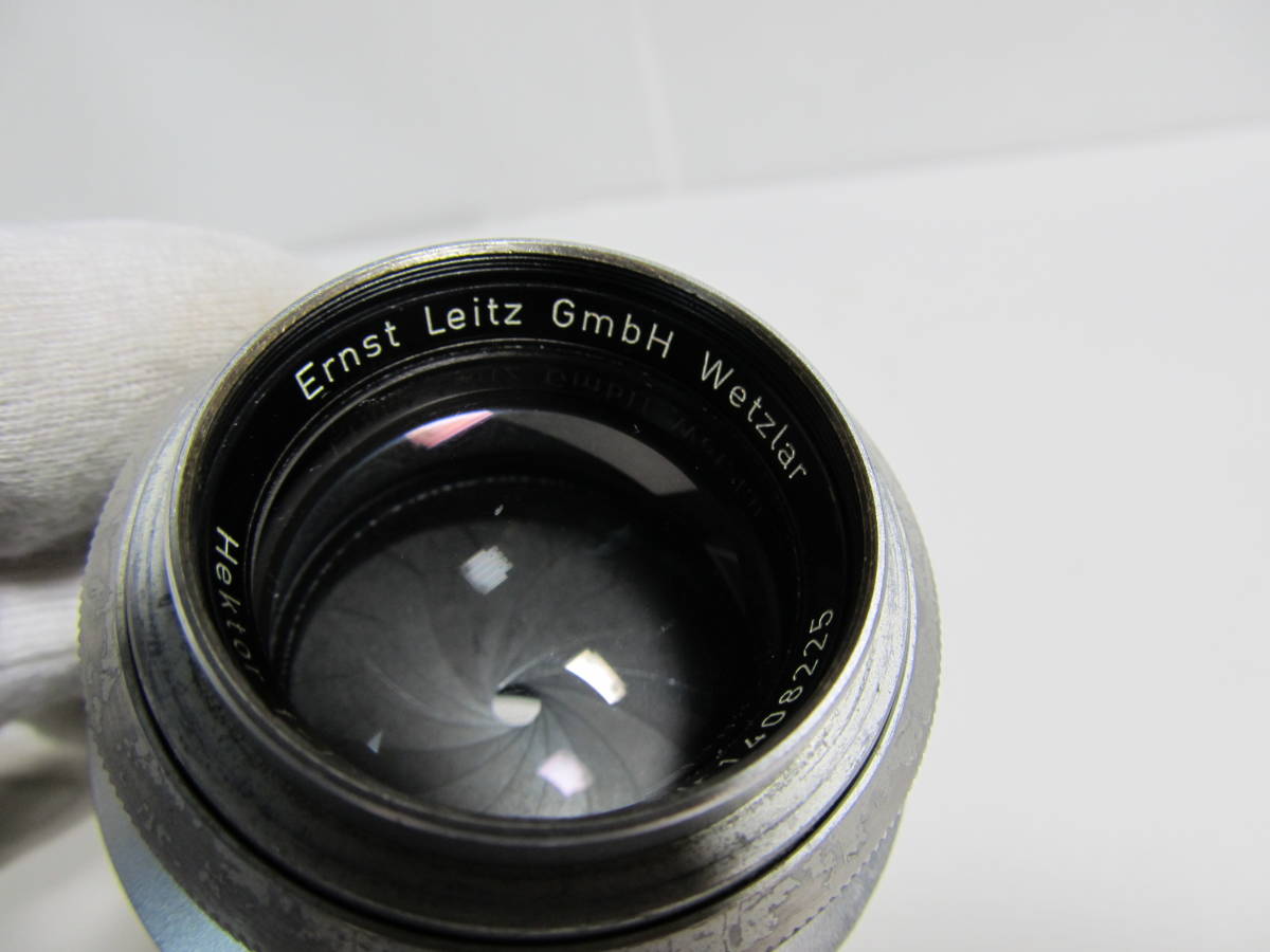 Hektor ヘクトール 13.5㎝ f4.5 社外品フィルター・前後キャップ付 ライカ Hektor 13.5cm F4.5 Hektor f4.5 135mm Paint Black 社外