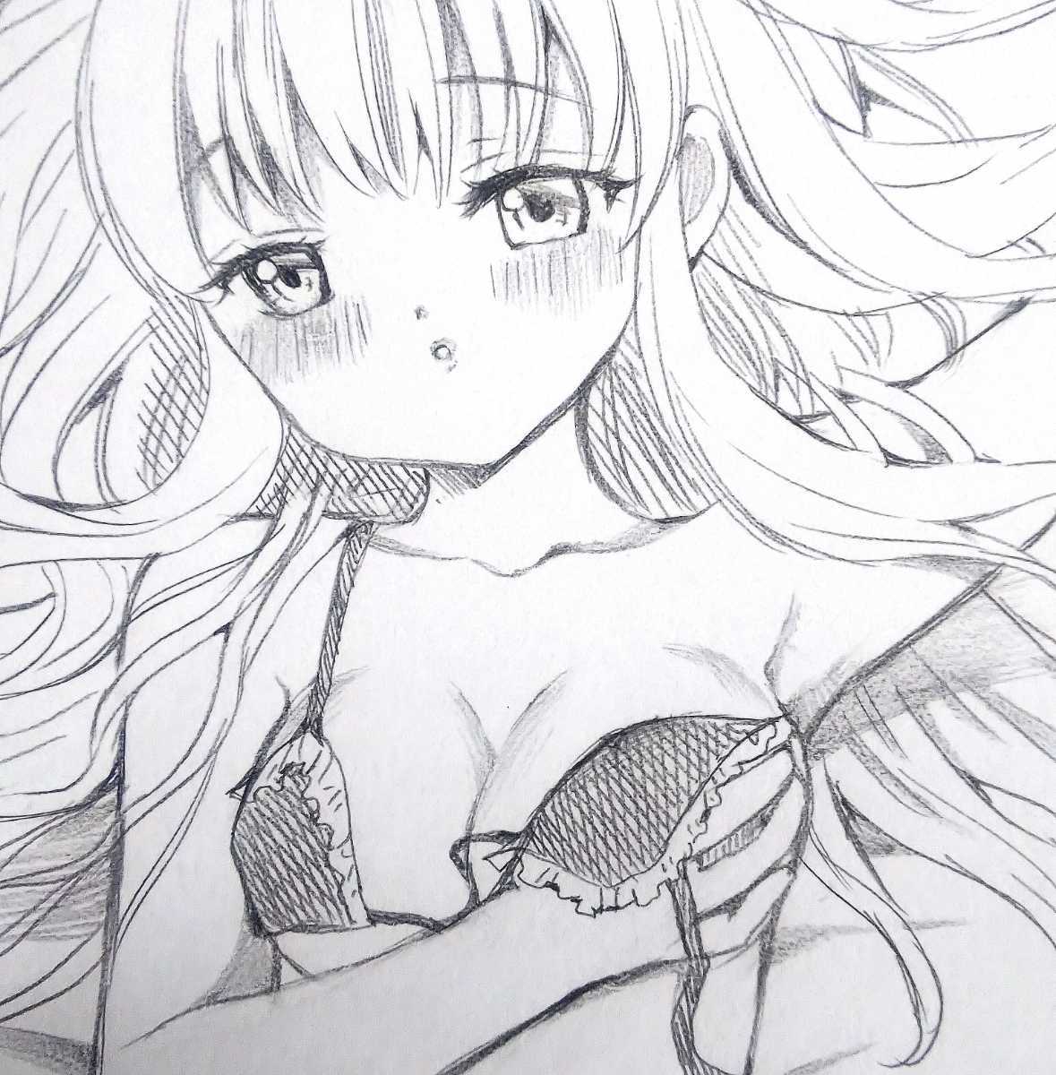 手描きイラスト 寝そべる女の子 オリジナル ラフ画 手描きイラスト 売買されたオークション情報 Yahooの商品情報をアーカイブ公開 オークファン Aucfan Com
