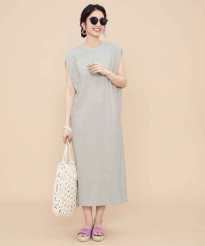 19ss アダムエロペ タックドレープのワンピース Adam Et Rope ロングワンピース 淡いブルーグレー ワンピース 売買されたオークション情報 Yahooの商品情報をアーカイブ公開 オークファン Aucfan Com