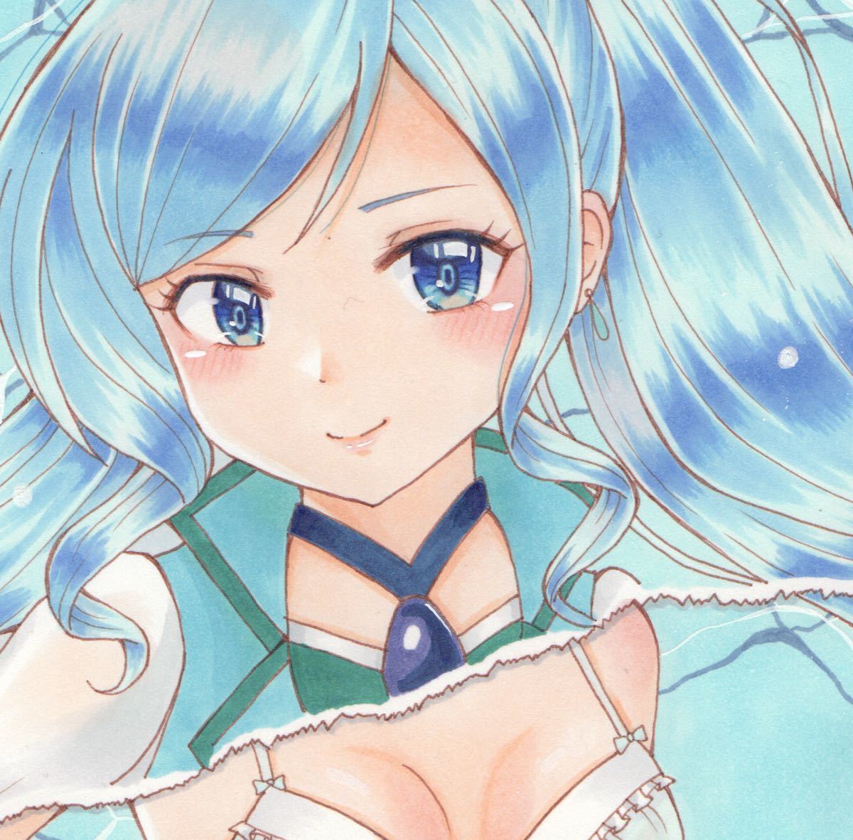 同人手描きイラスト]ヒーリングっどプリキュア キュアフォンテーヌ 沢