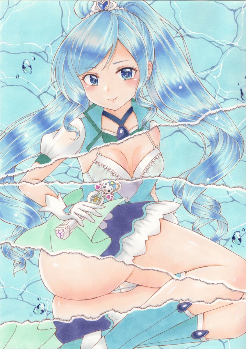 同人手描きイラスト ヒーリングっどプリキュア キュアフォンテーヌ 沢泉ちゆ 手描きイラスト 売買されたオークション情報 Yahooの商品情報をアーカイブ公開 オークファン Aucfan Com