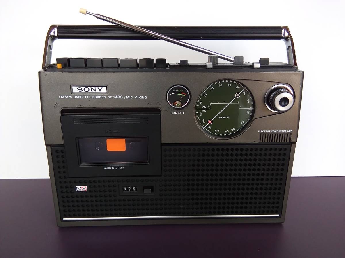 SONY - CF-1480 ソニー Yahoo!オークション Radio 0 CASSETT-CORDER