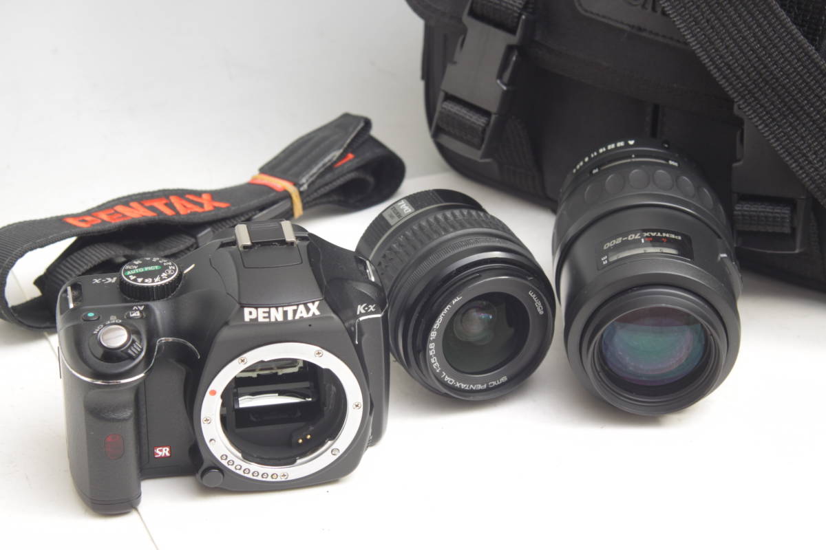 中古良品 ペンタックス PENTAX K-x 18-55mm SMC 70-200mm ダブル