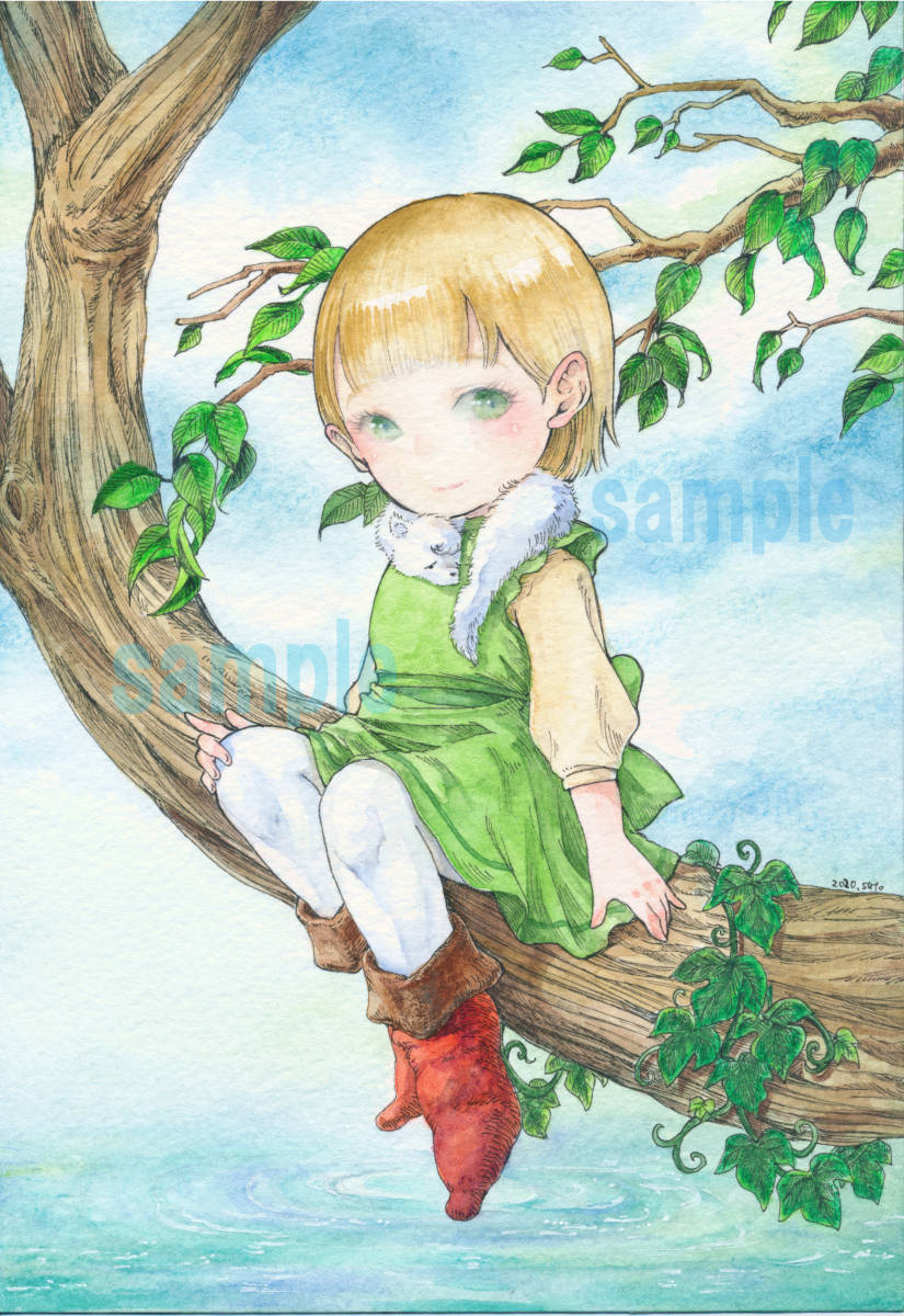 手描きイラスト 版権 同人 水彩 「スプーンおばさん」「ルウリィ