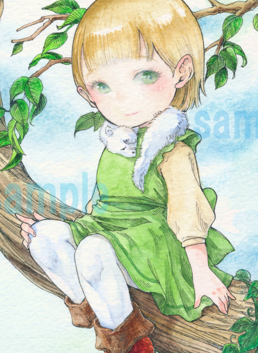 手描きイラスト 版権 同人 水彩 「スプーンおばさん」「ルウリィ