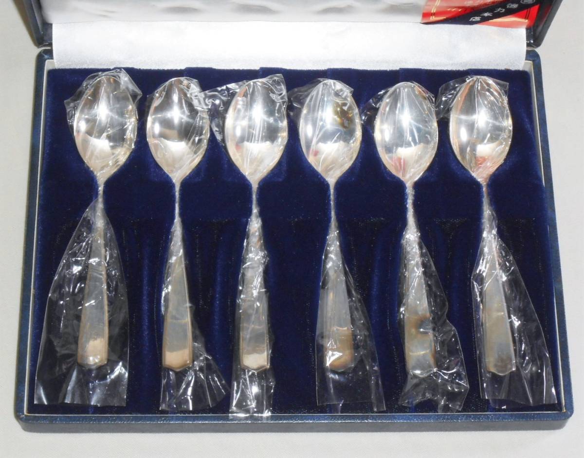銀製 スプーン 徳力本店 6本 希少 STERLING SILVER 木箱入り