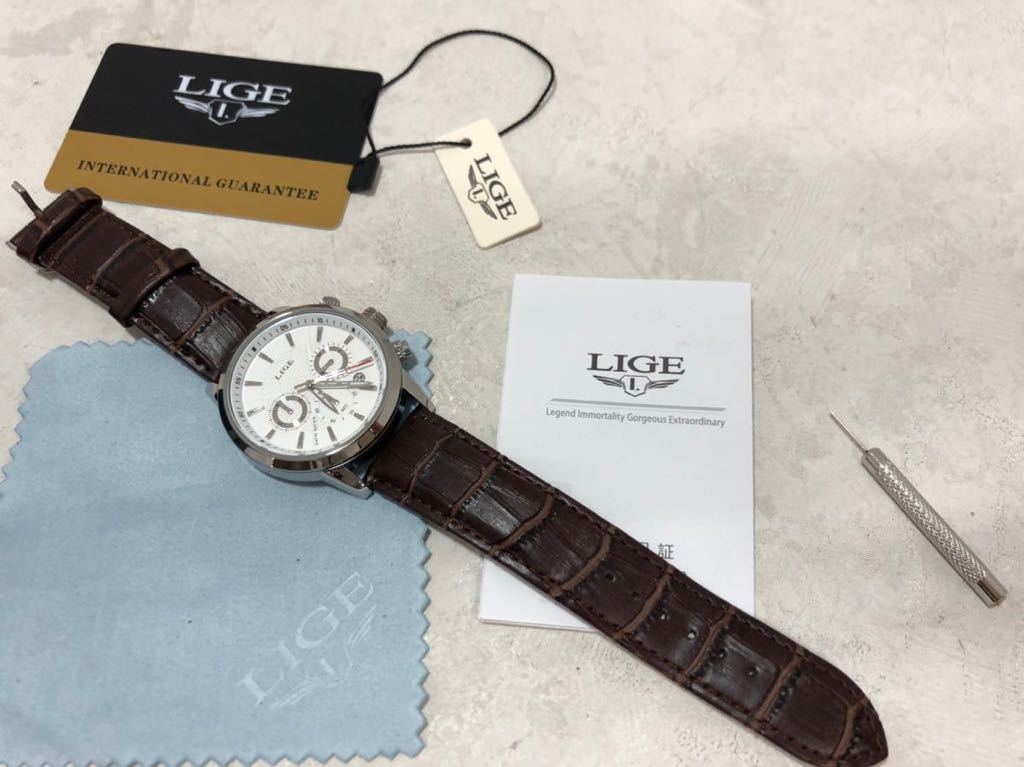LIGE 腕時計 メンズ クオーツ LG9866J-FD-JP 稼働品 自宅保管  品(3針＋カレンダー)｜売買されたオークション情報、yahooの商品情報をアーカイブ公開 - オークファン（aucfan.com）