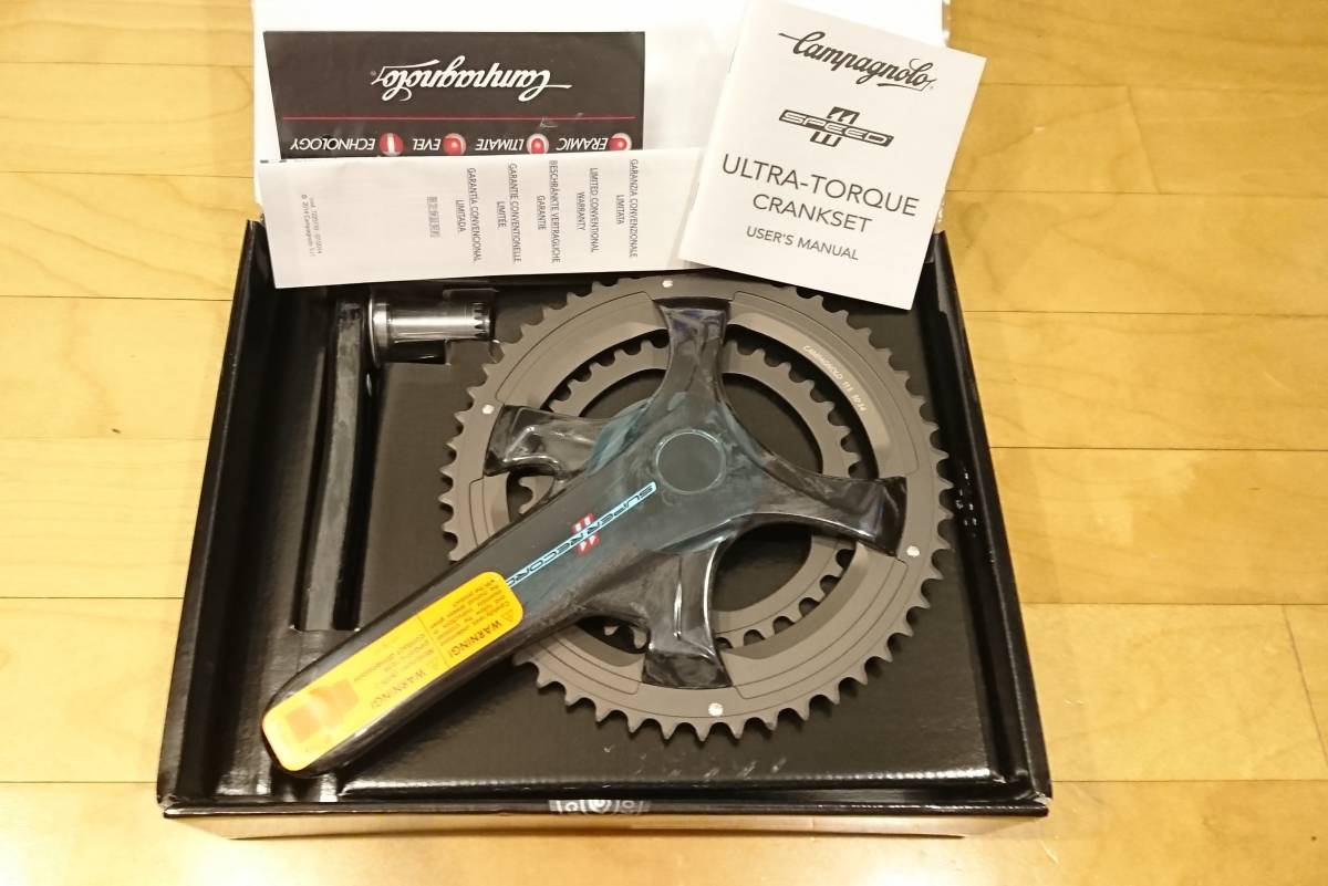  Campagnolo Super Record Ultra Torque 50-34t 170mm 11s カーボン クランクセット(クランク)｜売買されたオークション情報、yahooの商品情報をアーカイブ公開 - オークファン クランク