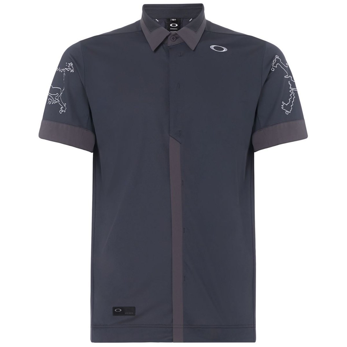 大得価，正規品 品 OAKLEY オークリー スカル 2019年モデル ダブルブラッサードシャツ 半袖ポロシャツ ゴルフポロ ストレッチ ゴルフウェア メンズL(オークリー)｜売買されたオークション情報、yahooの商品情報 シャツ