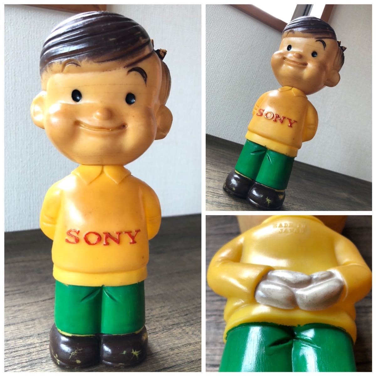 SONY ソニー 坊やフィギュア 2体セット ソニー坊や SONY ソフビ マスコット Yahoo!オークション 昭和レトロ