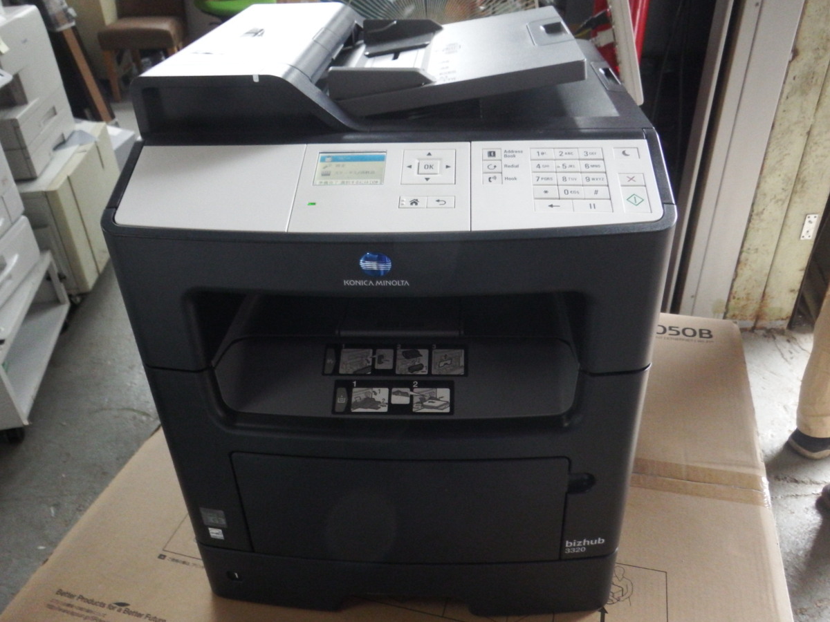 △konica minolta bizhub 3320 A4モノクロ複合機 コピー プリント FAX 