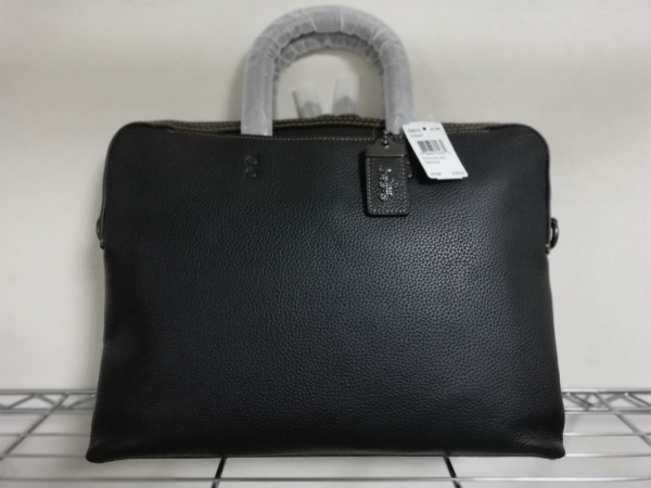 COACH◇ブリーフケース/レザー/BLK/F73526 1円スタートCOACHコーチ 