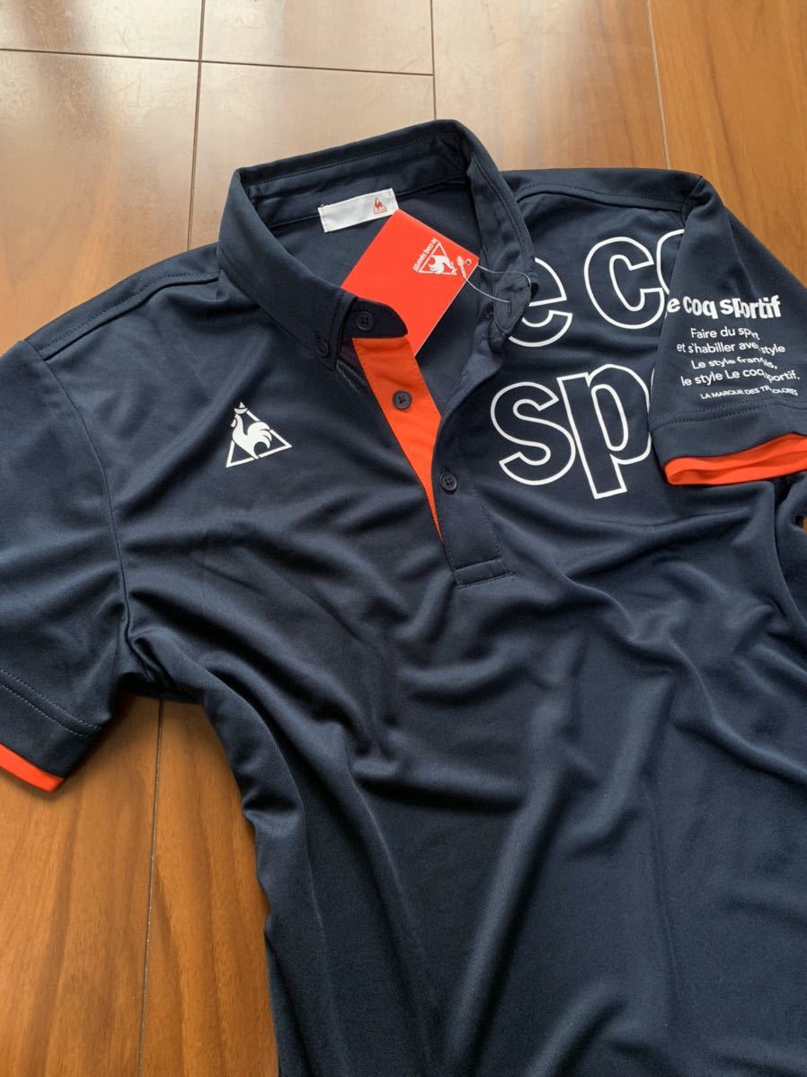 新作，セール お洒落 送料198円 le coq sportif/ルコック/ボタンダウン半袖シャツ Ｍ NVY(ルコック)｜売買されたオークション情報、yahooの商品情報をアーカイブ公開 - オークファン シャツ
