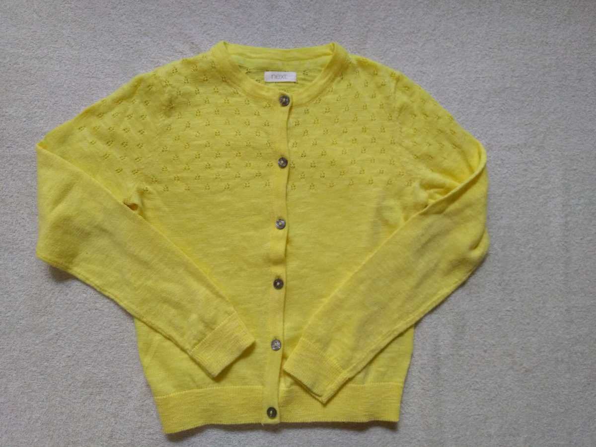 110 1 Next カーディガン ニット 羽織り 冷房対策 夏 レモン色 女の子 ガールズ 110 105 114cm 売買されたオークション情報 Yahooの商品情報をアーカイブ公開 オークファン Aucfan Com
