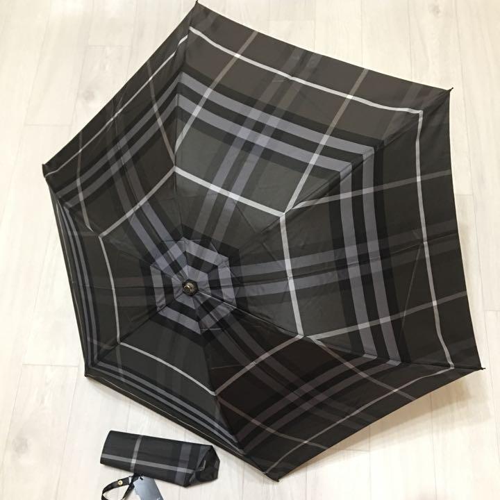バーバリー ノバチェック ダークグレー 折りたたみ傘 雨傘 【公式通販】