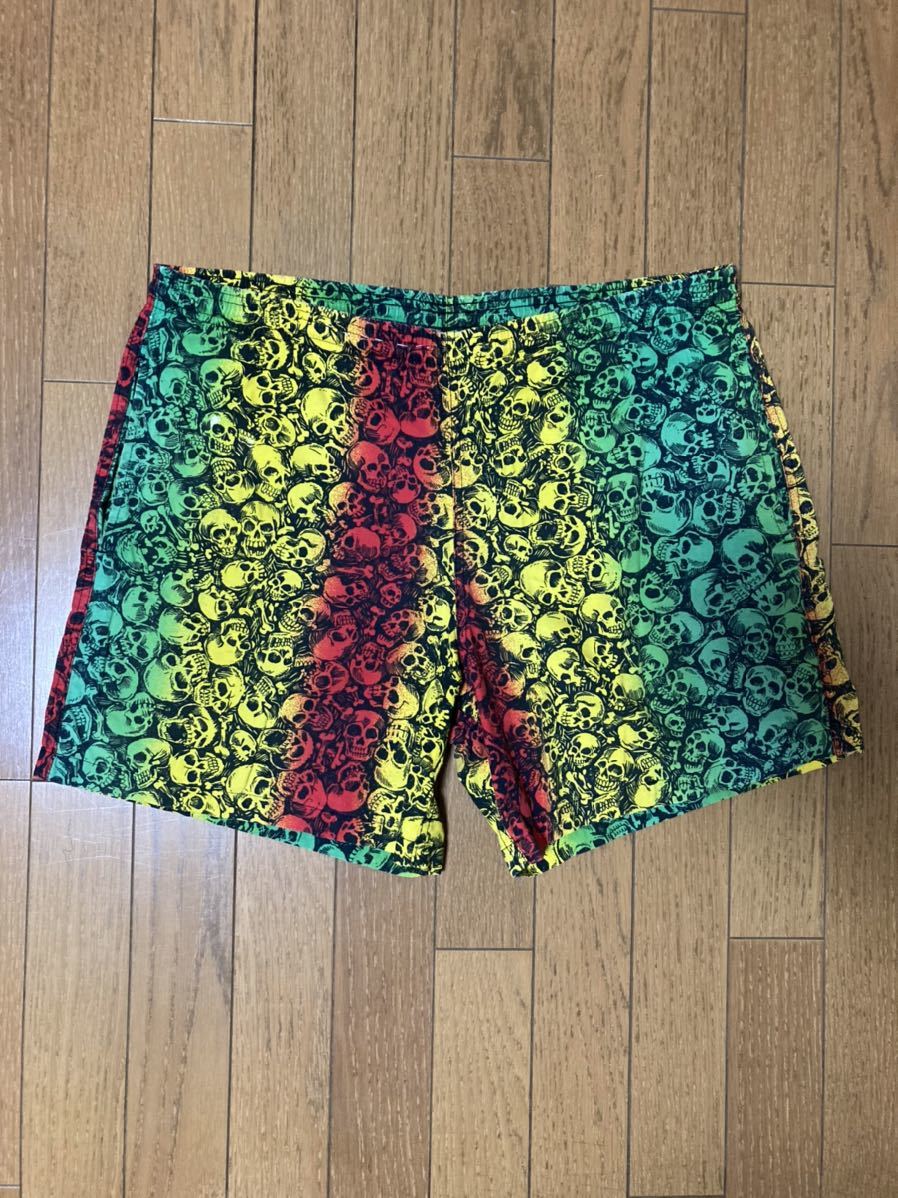 USA製 LIFE'S A BEACH スカルショーツ L ショートパンツ 80s 90s