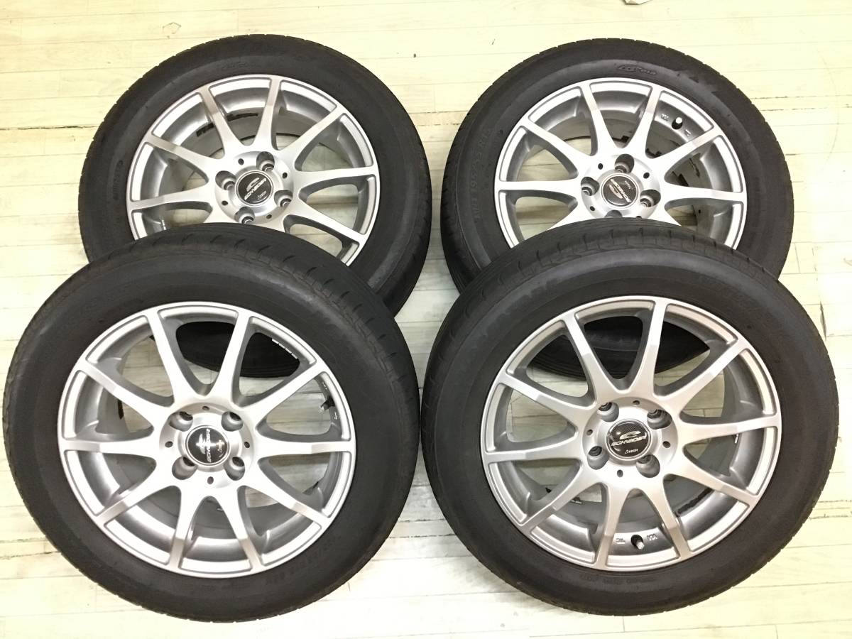 【大得価，限定SALE】 1058 4本セット 15インチ タイヤ ブリヂストン ネクストリー 195/55R15 18年製 アルミホイール SCHEIDER 15&times;6J 100 4H(ラジアルタイヤ)｜売買されたオークション情報、yahooの商品情報をアーカイブ公 4穴