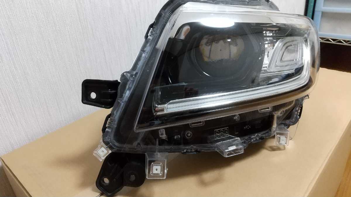 スペーシアカスタム MK53S 左ヘッドライト LED 美品 割れなし MK53S
