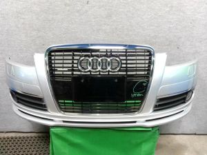 凹割無】 アウディ A6 4G 純正 フロントバンパー ブラックメタ 4G0 807