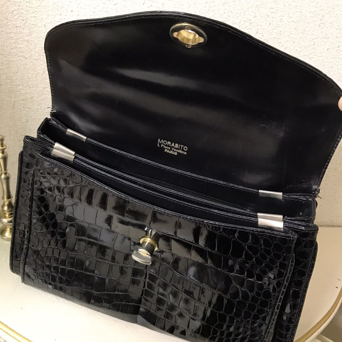 MORABITO モラビト クロコダイル 極美品!!! ハンドバッグ 入手困難 