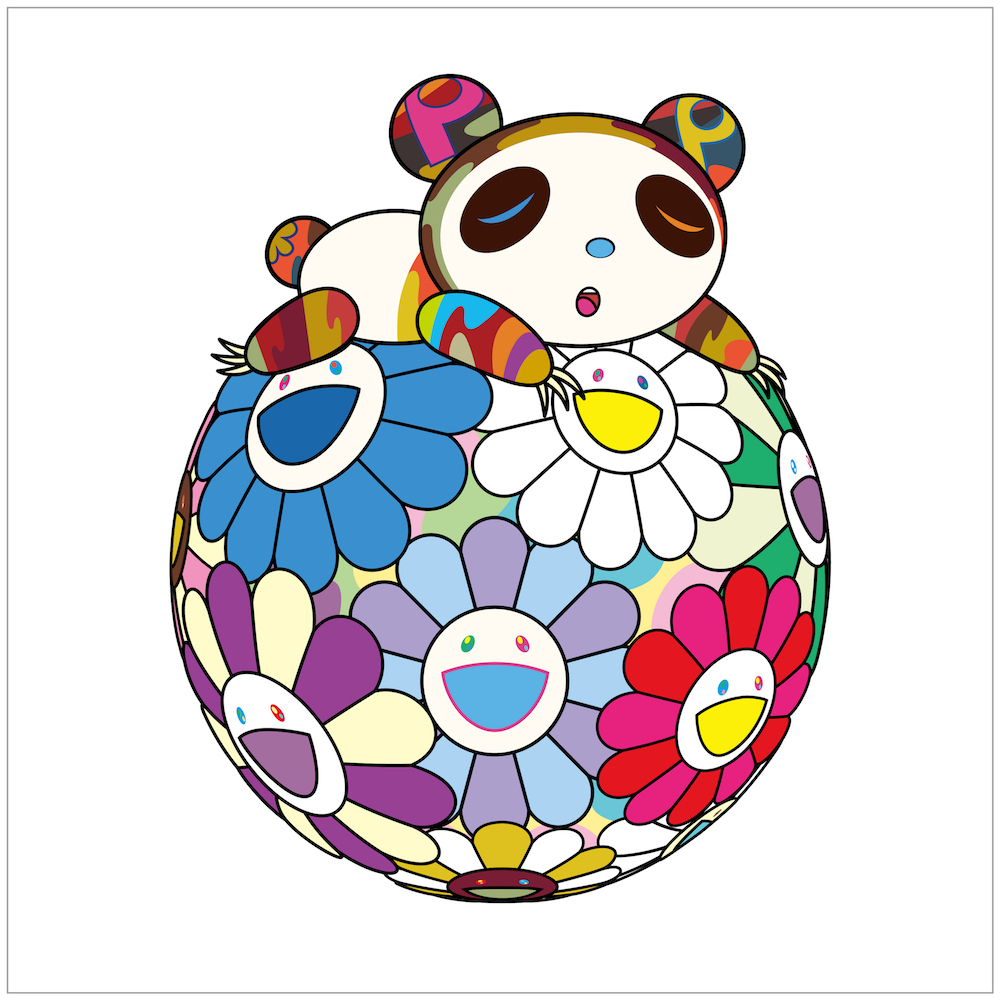 2025，正規品 即納 村上隆 お花の玉の上にて パンダの子供がすやすや 寝ています 版画 Takashi Murakami(シルクスクリーン)｜売買されたオークション情報、yahooの商品情報をアーカイブ公開 - オークファン シルクスクリーン