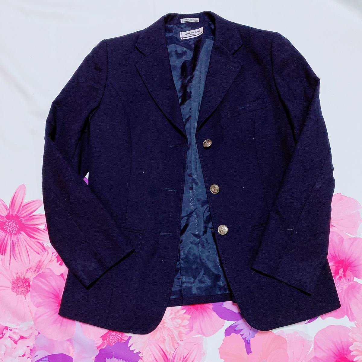 414 コスプレ 人気のオリーブ デ オリーブの制服 上下セット 大きめLサイズ 女子 学園学生服 学校 タンス整理品 チェックスカートリボン付_4