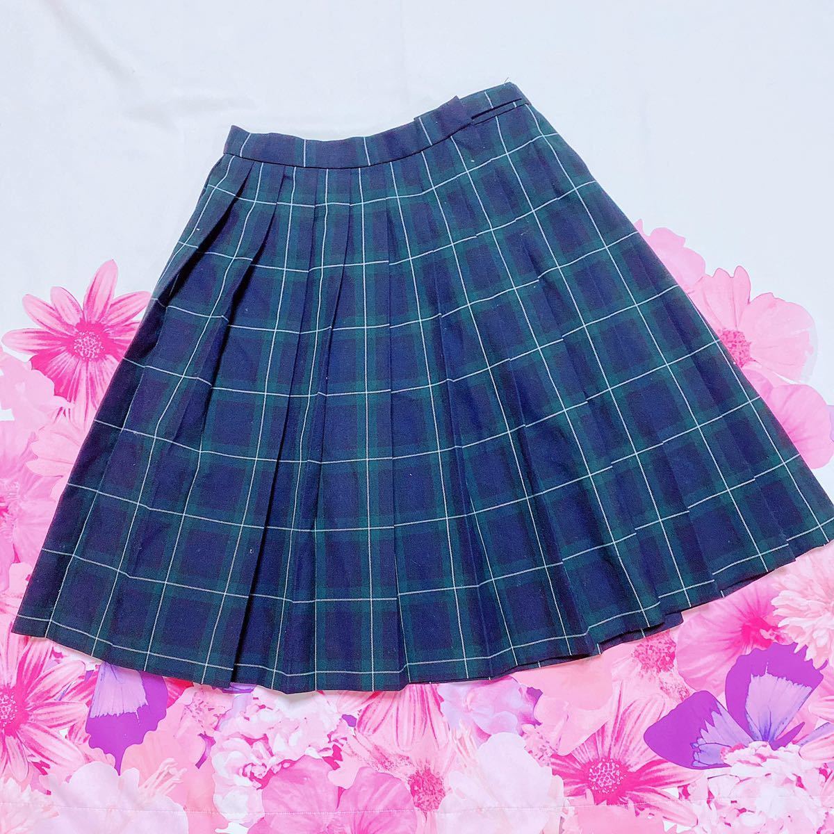 414 コスプレ 人気のオリーブ デ オリーブの制服 上下セット 大きめLサイズ 女子 学園学生服 学校 タンス整理品 チェックスカートリボン付_6