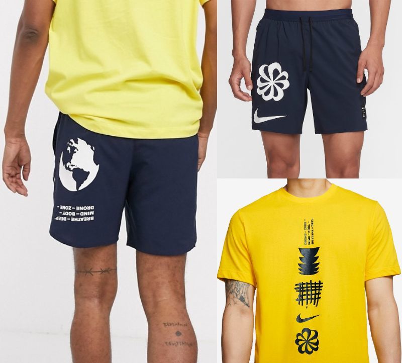 【格安，100%新品】 M 限定入荷 ナイキ 風車ロゴ ランニング 上下セット 検 コーディ ハドソン Tシャツ ショーツ ショート パンツ イエロー ネイビー 黄 紺(上下セット)｜売買されたオークション情報、yahooの商品 その他