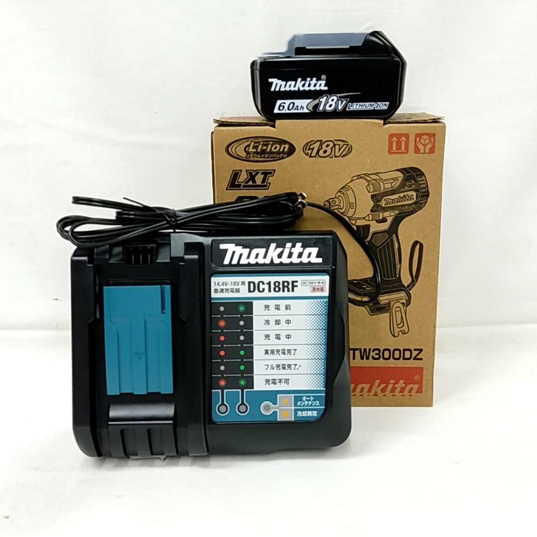 激安大特価 マキタ 18V 充電式インパクトレンチ TW300DZ+充電器 DC18RF USB端子付 +バッテリBL1860B 6.0Ah(本体)｜売買されたオークション情報、yahooの商品情報をアーカイブ公開 - オークファン インパクトレンチ