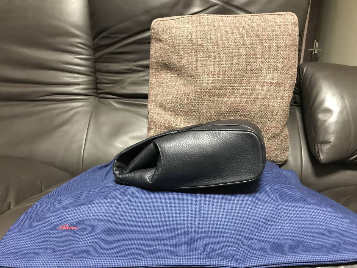 新品！Brioniブリオーニ 紺色レザーブリーフケース | Brioni イタリア