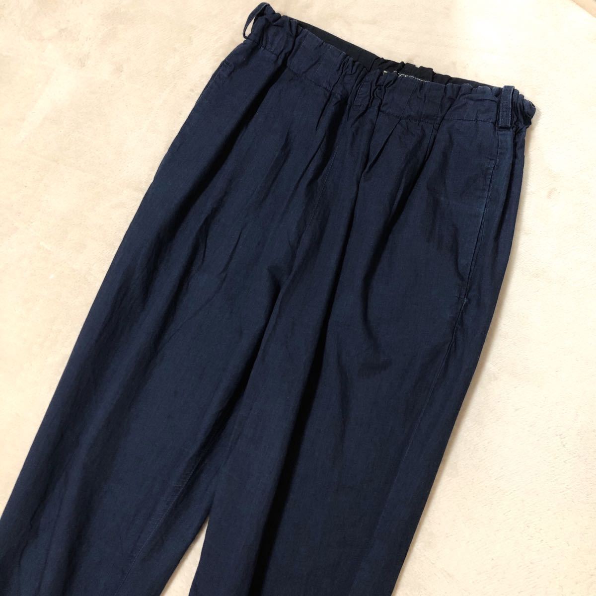 パラスパレス pallas palace クロップド 綿100% 洗える イージーパンツ  