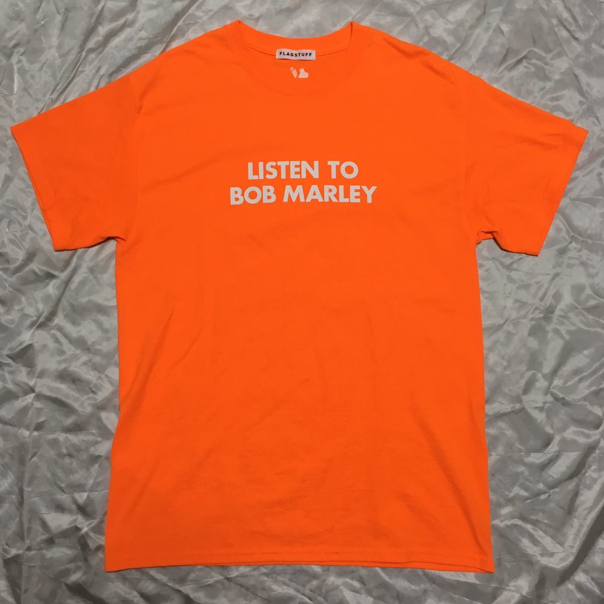 美品 FLAGSTUFF LISTEN TO BOB MARLEY Tee M Tシャツ フラッグスタッフ