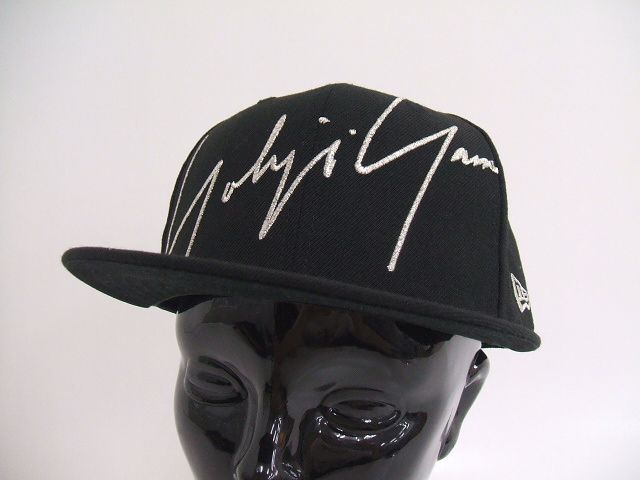 0-0718G♪Yohji Yamamoto×NEW ERA/キャップ/帽子/ブラック/7 1/2/59.6cm/ニューエラ/ヨウジヤマモト/ABMF78753