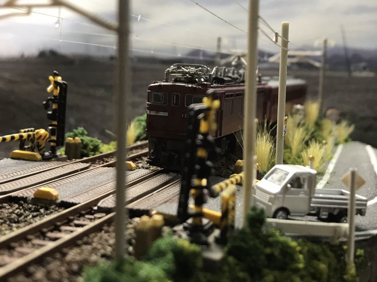 Nゲージジオラマ(ケース付き)電化複線