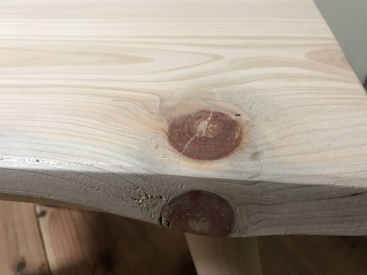 小さな森の倉庫 大工さん手づくり♪天然木 檜（ひのき） 一枚板 無垢　ミニ ベンチ 花台 スツール イス ミニテーブル _9