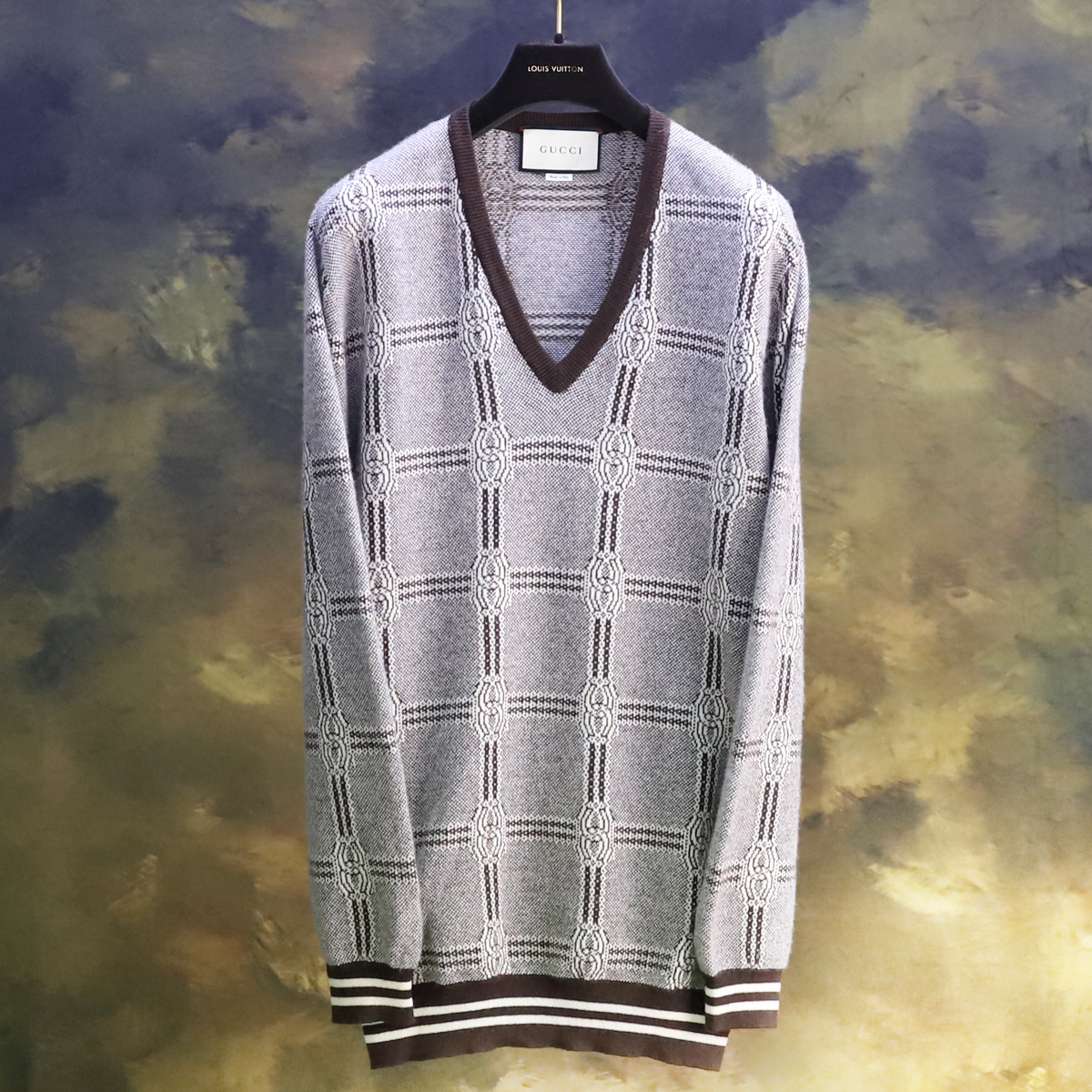 本物 極上品 グッチ 絶盤 19SS ケリング正規品 カシミヤウール