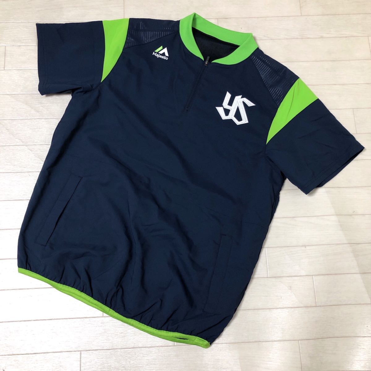 格安，大得価 896 A Majestic マジェスティック Yakult Swallows ヤクルトスワローズ ジャージ 半袖 シャツ メンズ M ネイビー プロ野球 NPB(応援ユニフォーム、ウエア)｜売買されたオークション情報、yahooの商品情 応援ユニフォーム、ウエア