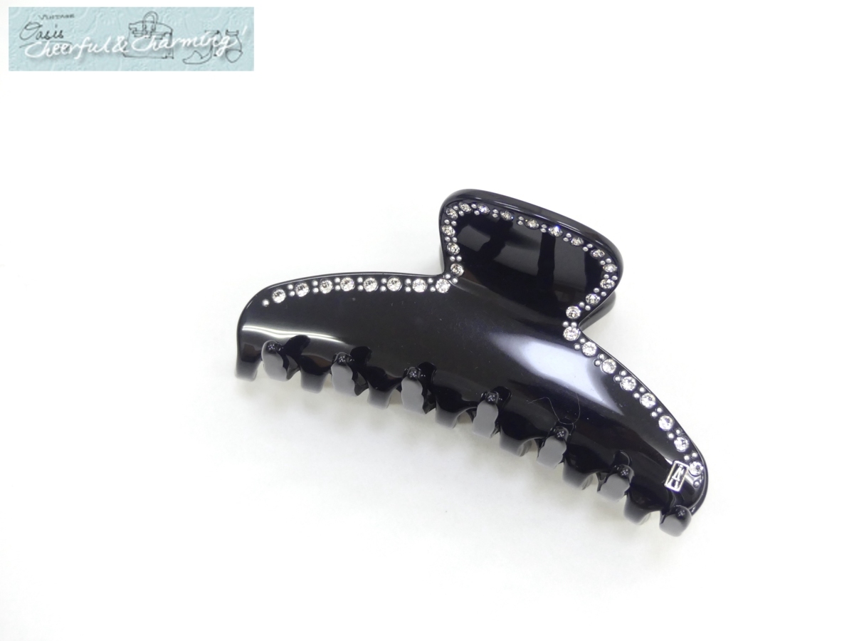 Alexandre de Paris ヘアクリップ ブラック　ラインストーン ALEXANDRE DE PARIS アレクサンドルドゥパリ ヘアクリップ ブラック