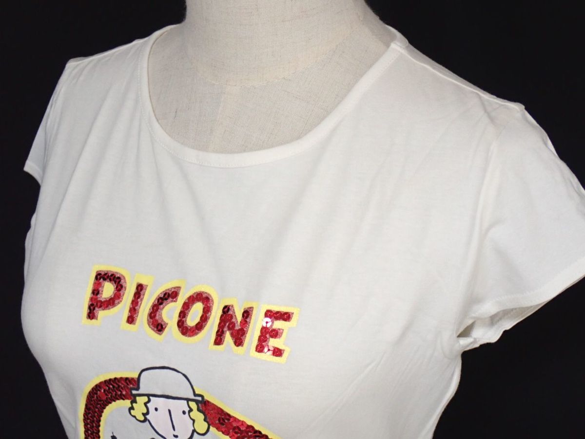 ☆未使用 PICONE/ピッコーネ フレンチスリーブ Tシャツ 40/レディースM