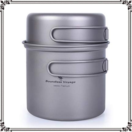 大得価，本物保証 今 売れています Boundless Voyage 2点セット チタン製ポット 1000500ml 超軽量 アウトドアキャンプ用(クッカー)｜売買されたオークション情報、yahooの商品情報をアーカイブ公開 - オークファン クッカー