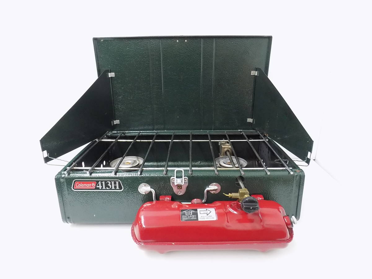 新作入荷，最新作 F7K肆 品 ①コールマン ツーバーナー413H Coleman コンロ キャンプ アウトドア用品(ツーバーナー)｜売買されたオークション情報、yahooの商品情報をアーカイブ公開 - オークファン ツーバーナー